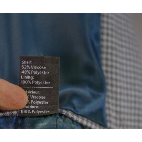 Oak Hill Blazer Gray Taupe Gingham Check 2-Btn Sportcoat Jacket 50 52 2XL - Picture 10 of 10